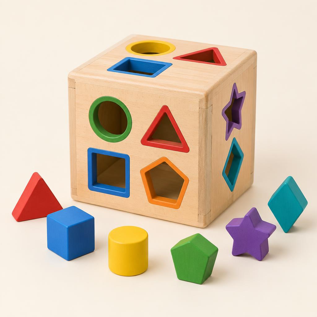 Wooden Shape Sorter Cube – product photo